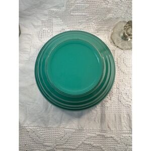 Vintage Bauer Ringware Jade Green Mixing Bowl Ceramic Ribbed Pottery Art Deco